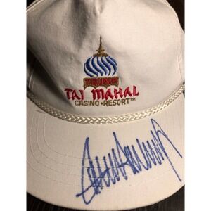 Vintage Donald Trump Taj Mahal Signed Hat One Of‎ A Kind